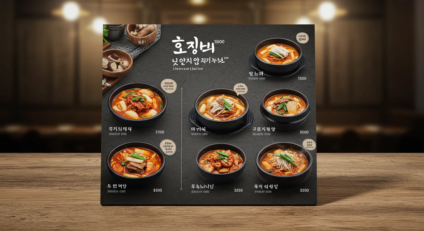 든든한 한 끼, 메뉴와 가격은? 📝