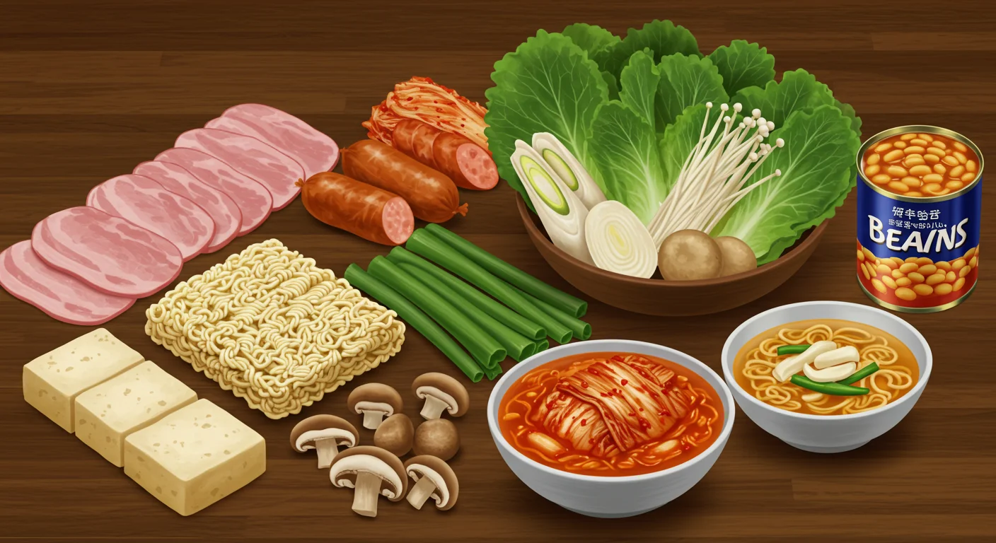 부대찌개의 기본 재료