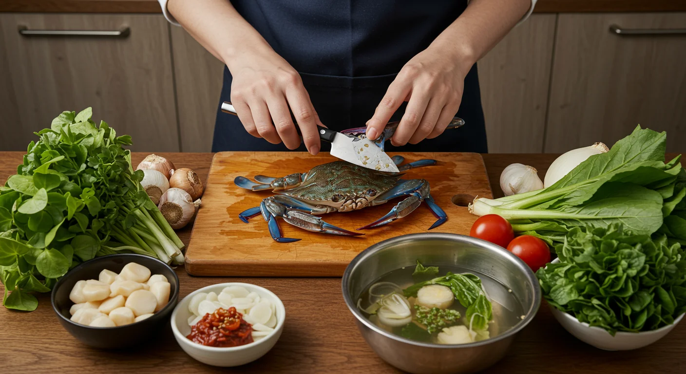 꽃게 손질부터 육수 만들기까지!