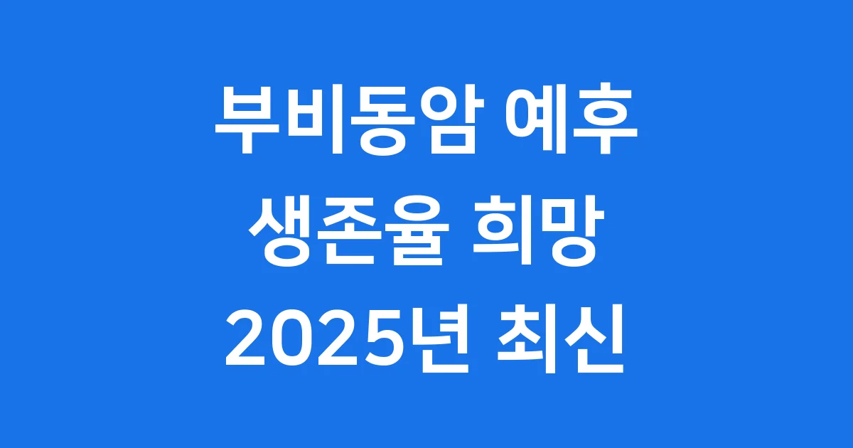 부비동암 예후