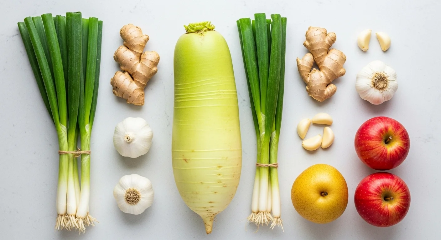 맛있는 동치미를 위한 필수 재료 준비!