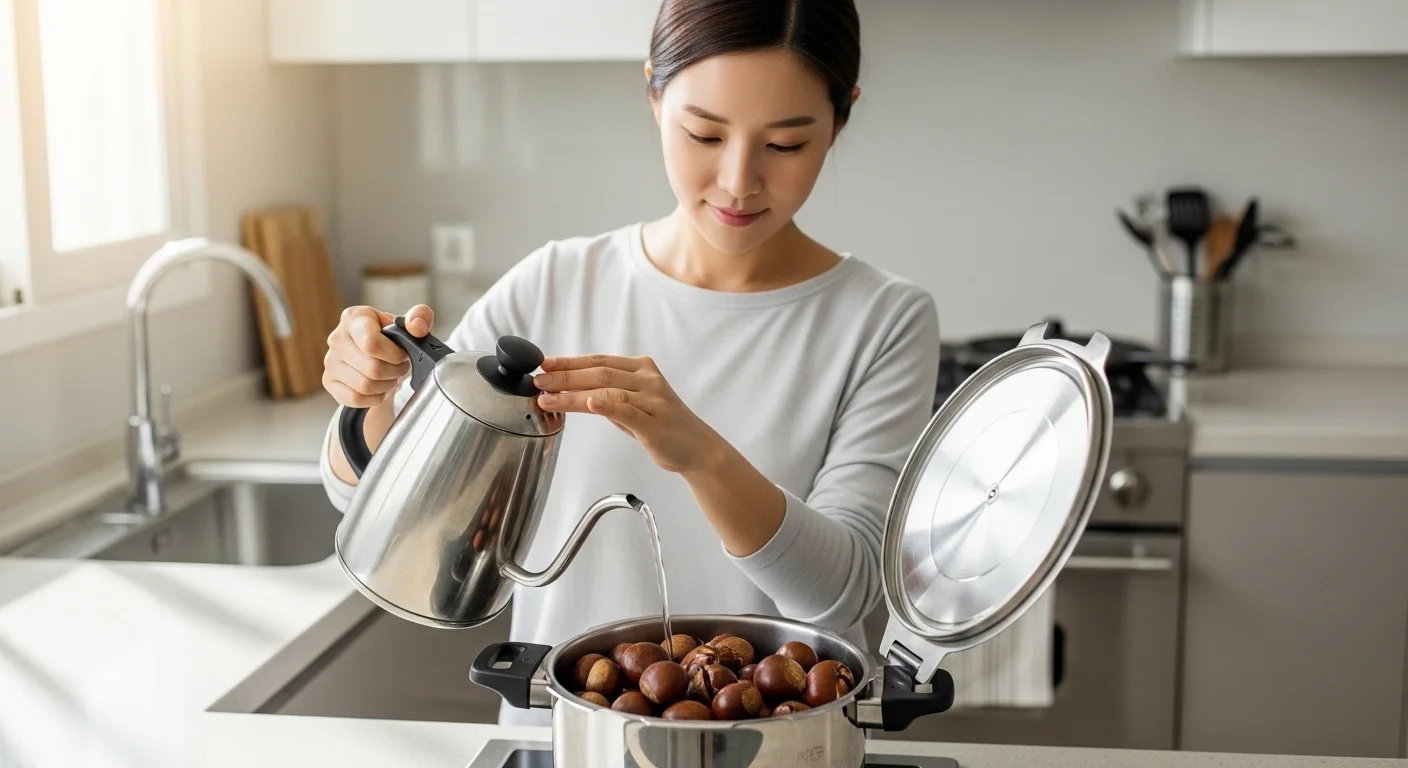 압력솥 밤 삶는 적정 시간과 과정