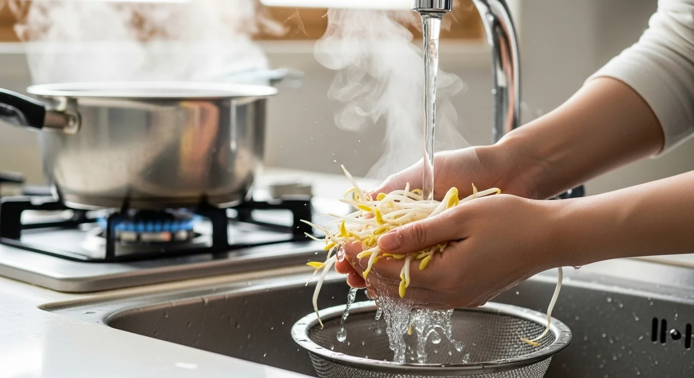 아삭함의 비결, 콩나물 손질과 삶는 시간!