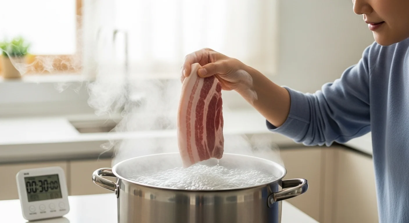 초벌 삶기로 돼지수육의 잡내 완벽 제거하기