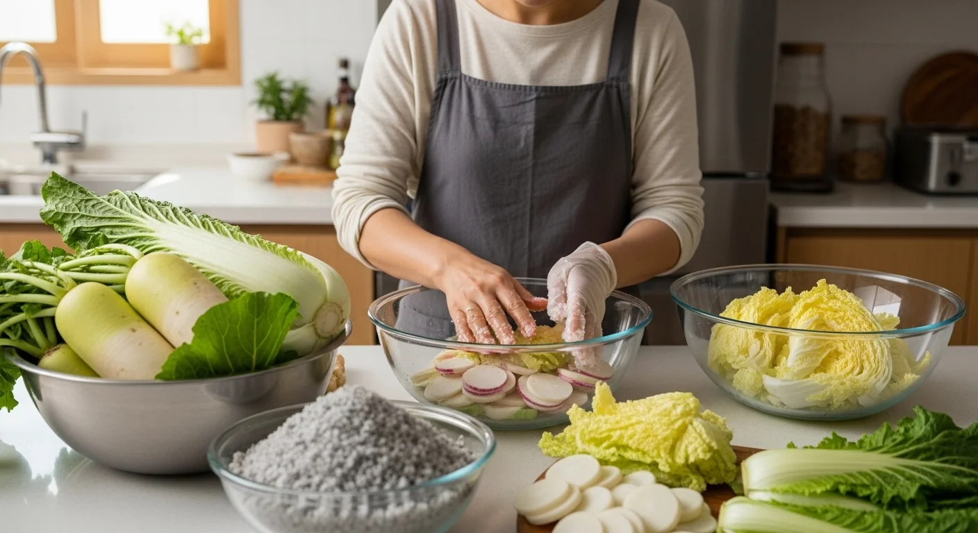 무와 배추 1차 절이기