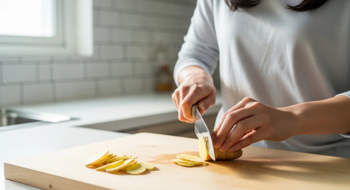 생강 절단 및 처리 방법