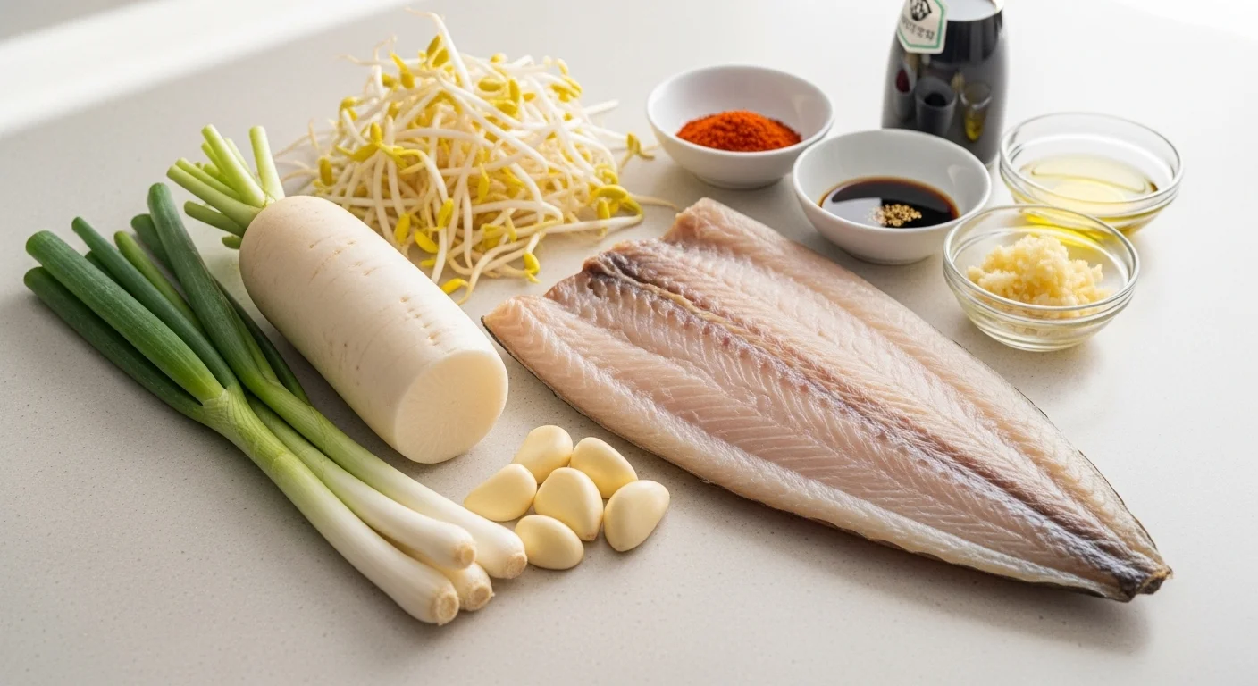 우리 집 식탁을 위한 황태콩나물국 재료 준비 (4인분 기준)