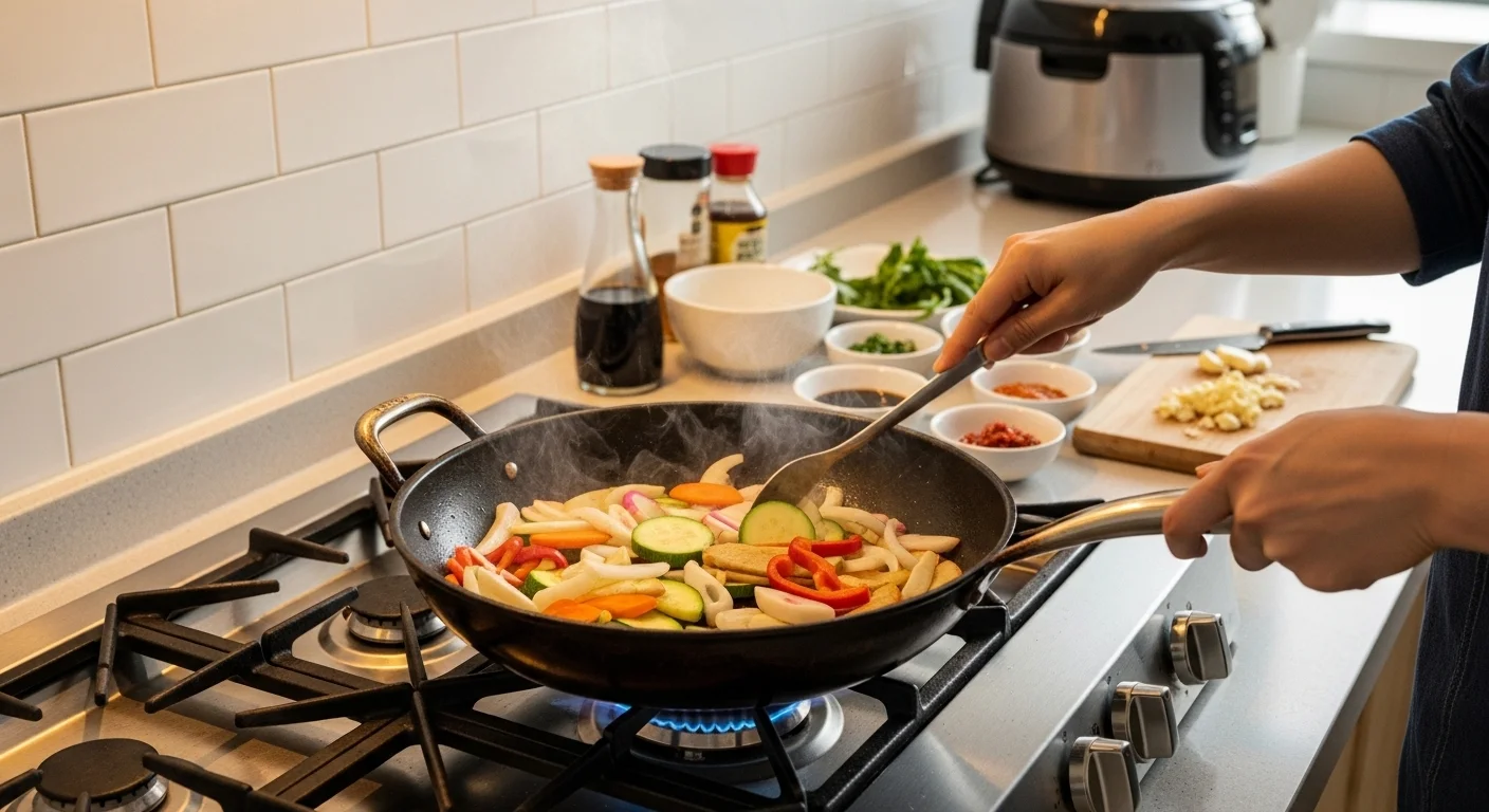 야채와 어묵, 맛있게 볶는 과정