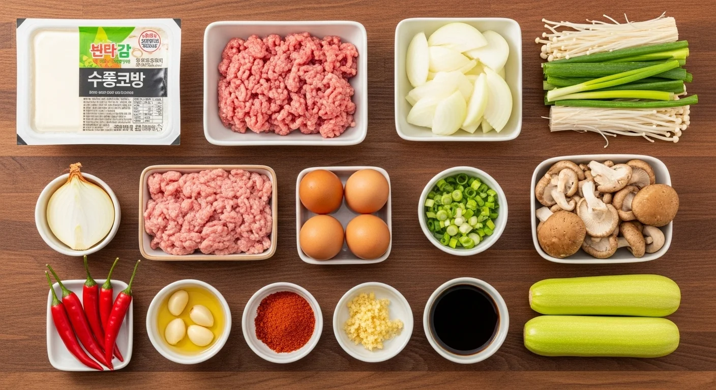 초간단 순두부찌개, 꼭 필요한 재료는 무엇일까요?