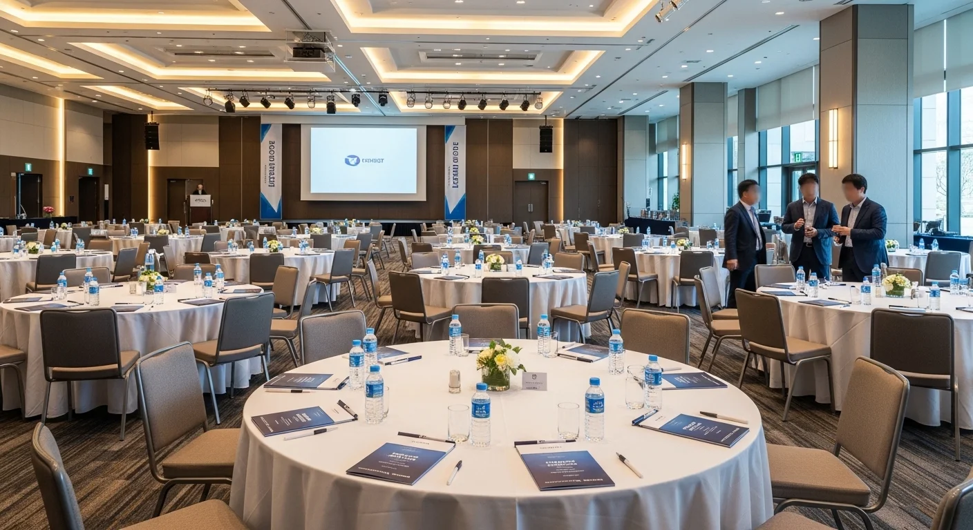 단체 손님도 걱정 없어요! 모나용평 연회장 시설