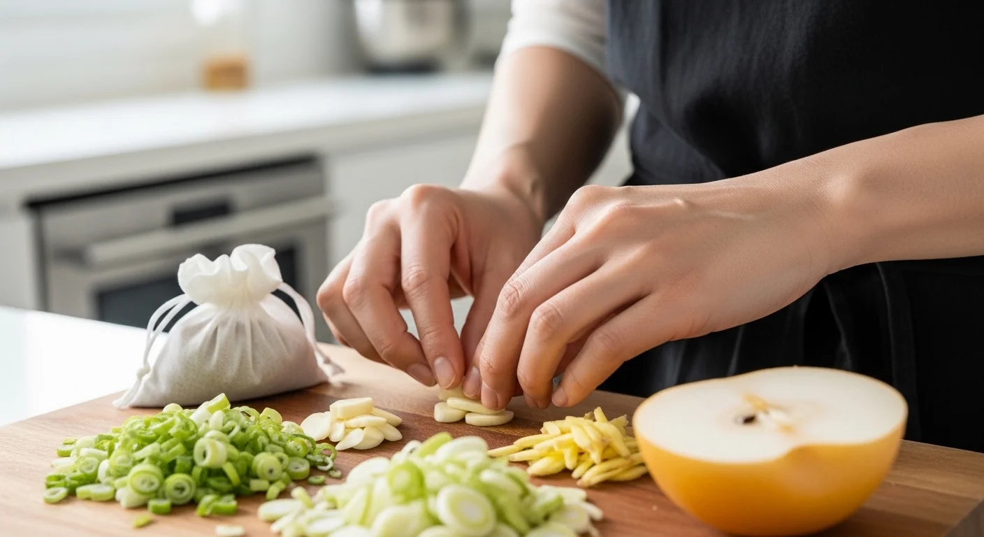 동치미 국물 맛을 살리는 양념 재료 준비