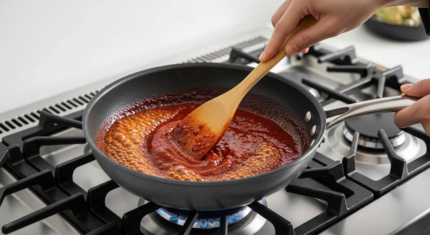 양념장 맛있게 끓이는 꿀팁: 약불에서 조심조심