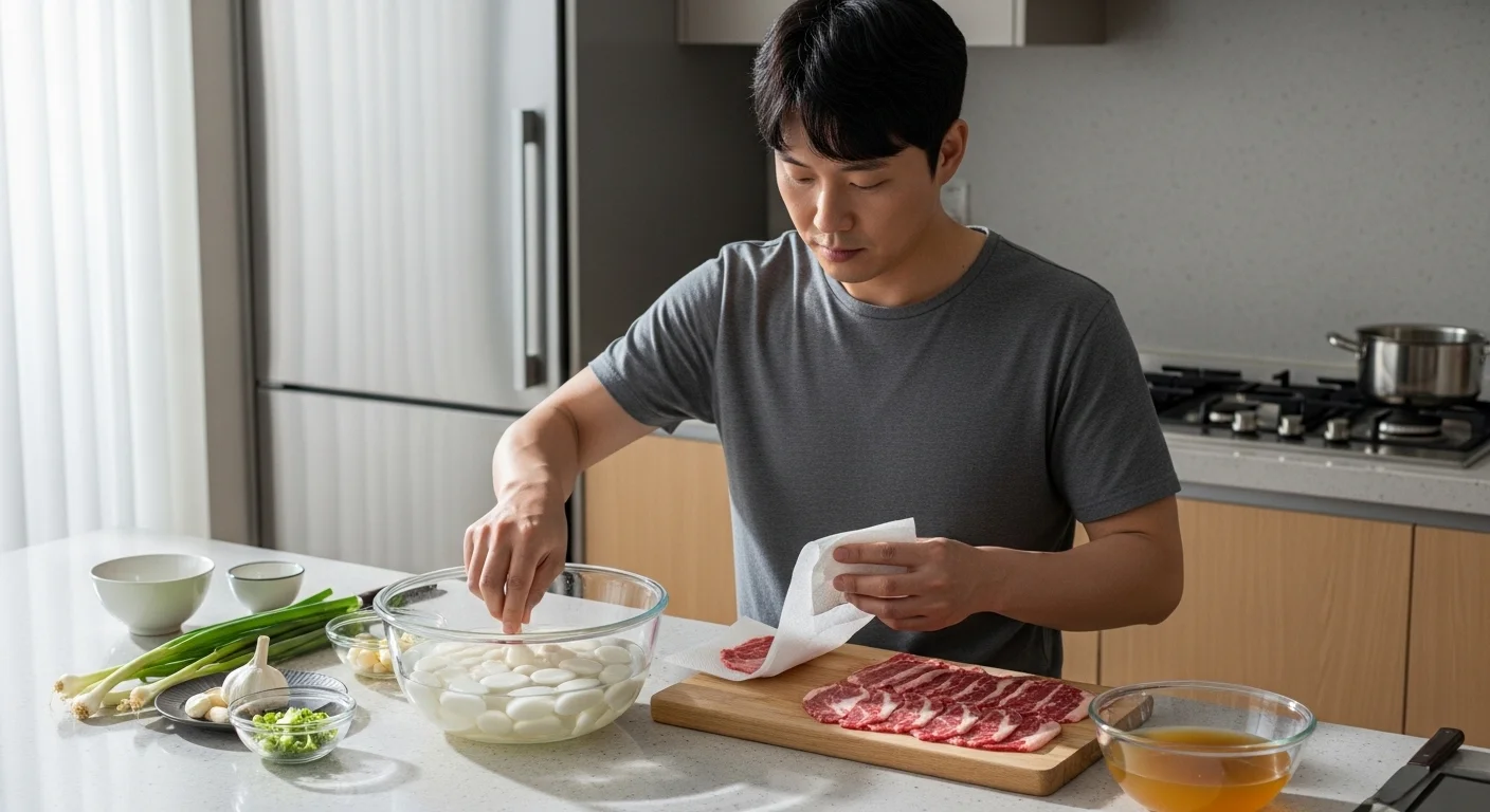 쫄깃한 떡국떡 준비부터 소고기 손질까지