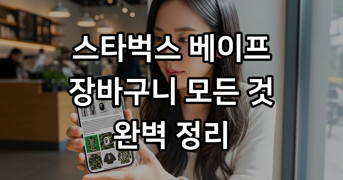 스타벅스 베이프 장바구니 2026년 가격 구매팁