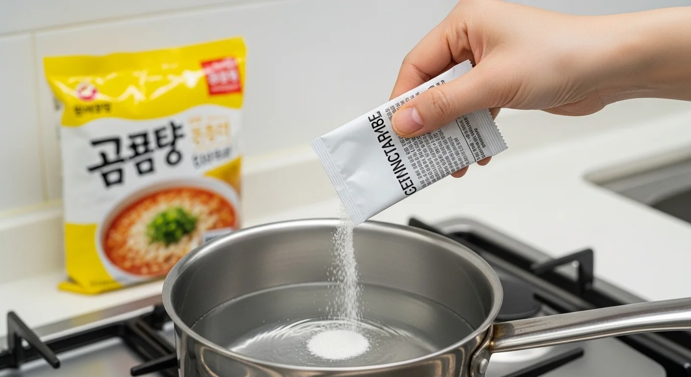 사골 육수 필요 없어요! 곰탕라면 육수의 비법