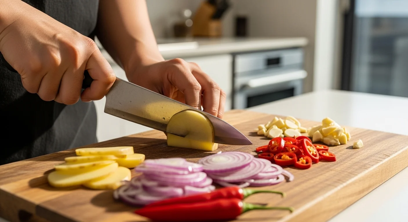 맛있는 닭볶음탕을 위한 야채 손질 팁