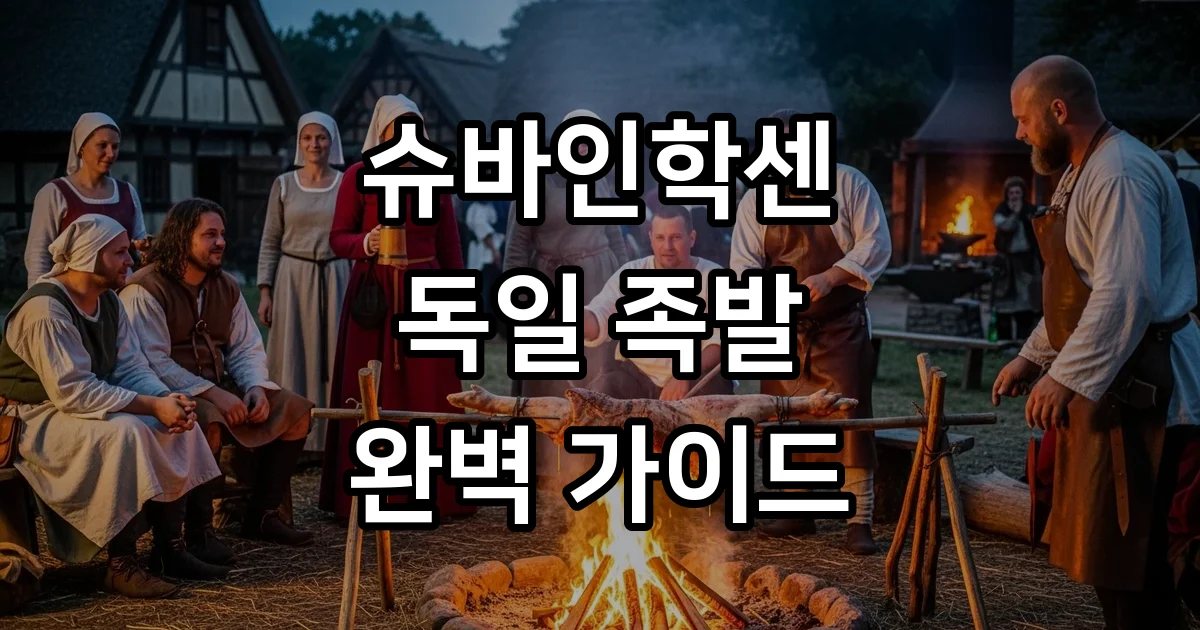 슈바인학센 역사 조리법 맛 문화 완벽정리