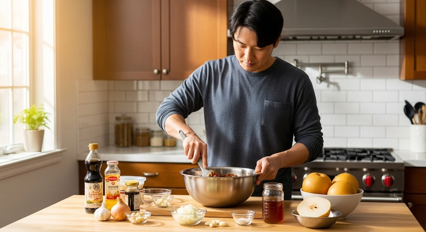 양념장 준비 과정