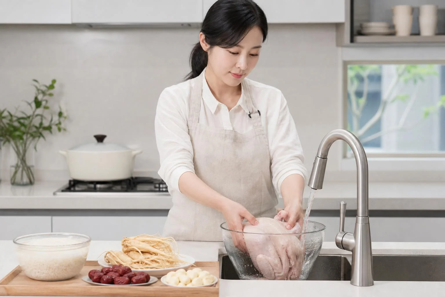 주재료 준비: 삼계닭, 찹쌀, 인삼·대추·마늘 선택과 손질 포인트