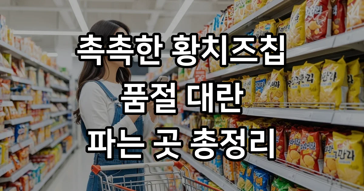 촉촉한 황치즈칩 파는곳 가격 재출시 안내