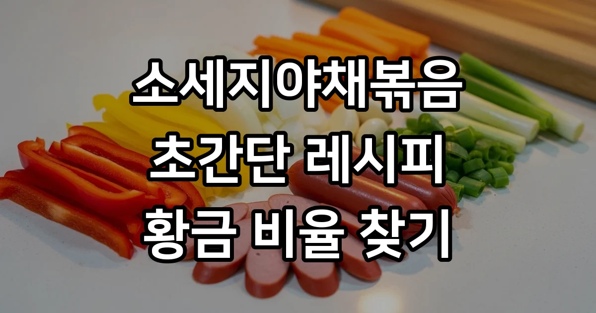 소세지야채볶음 초간단 황금 레시피 만드는 법