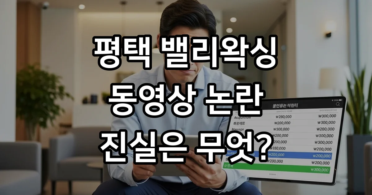 평택 밸리왁싱 동영상 논란 진실은 무엇
