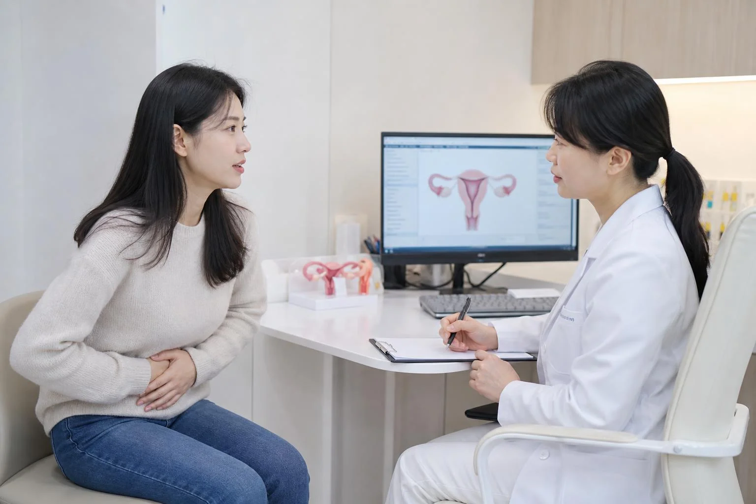 여성에게 특이한 원인: 난소·자궁 질환