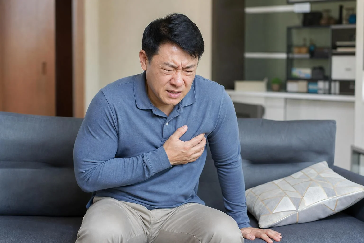 대표적인 심근경색 전조증상 – 가슴 압박·조이는 흉통의 특징