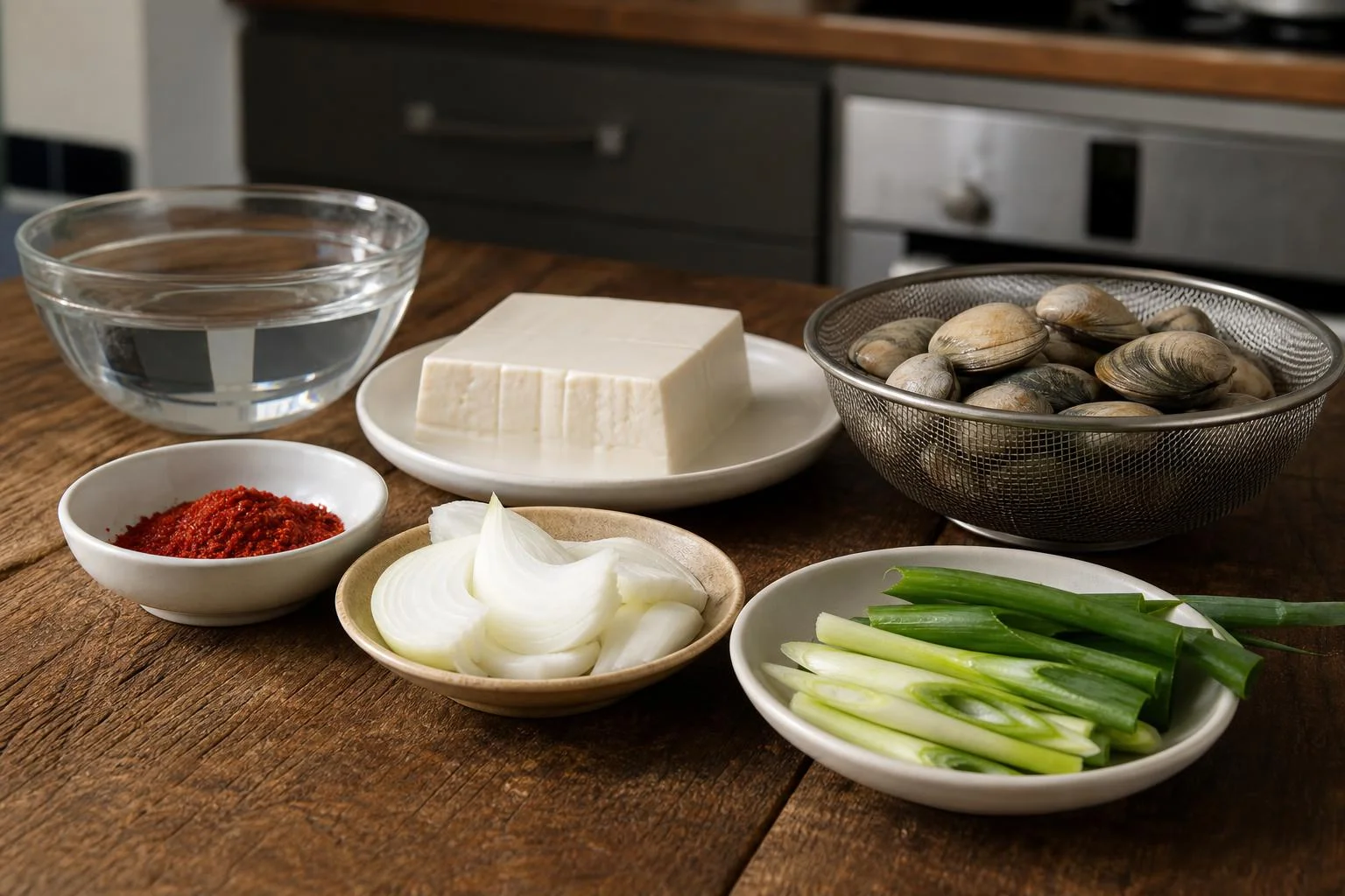 우리 집 바지락순두부찌개, 필요한 재료는요?