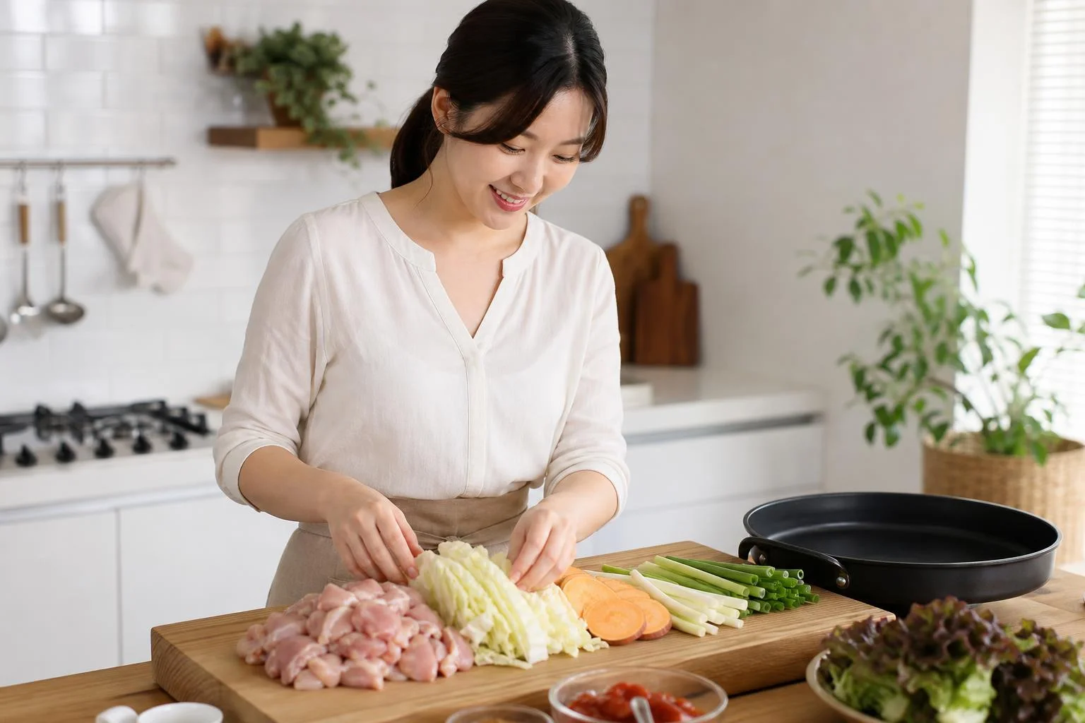 완벽한 닭갈비를 위한 재료 준비: 닭 부위부터 채소까지