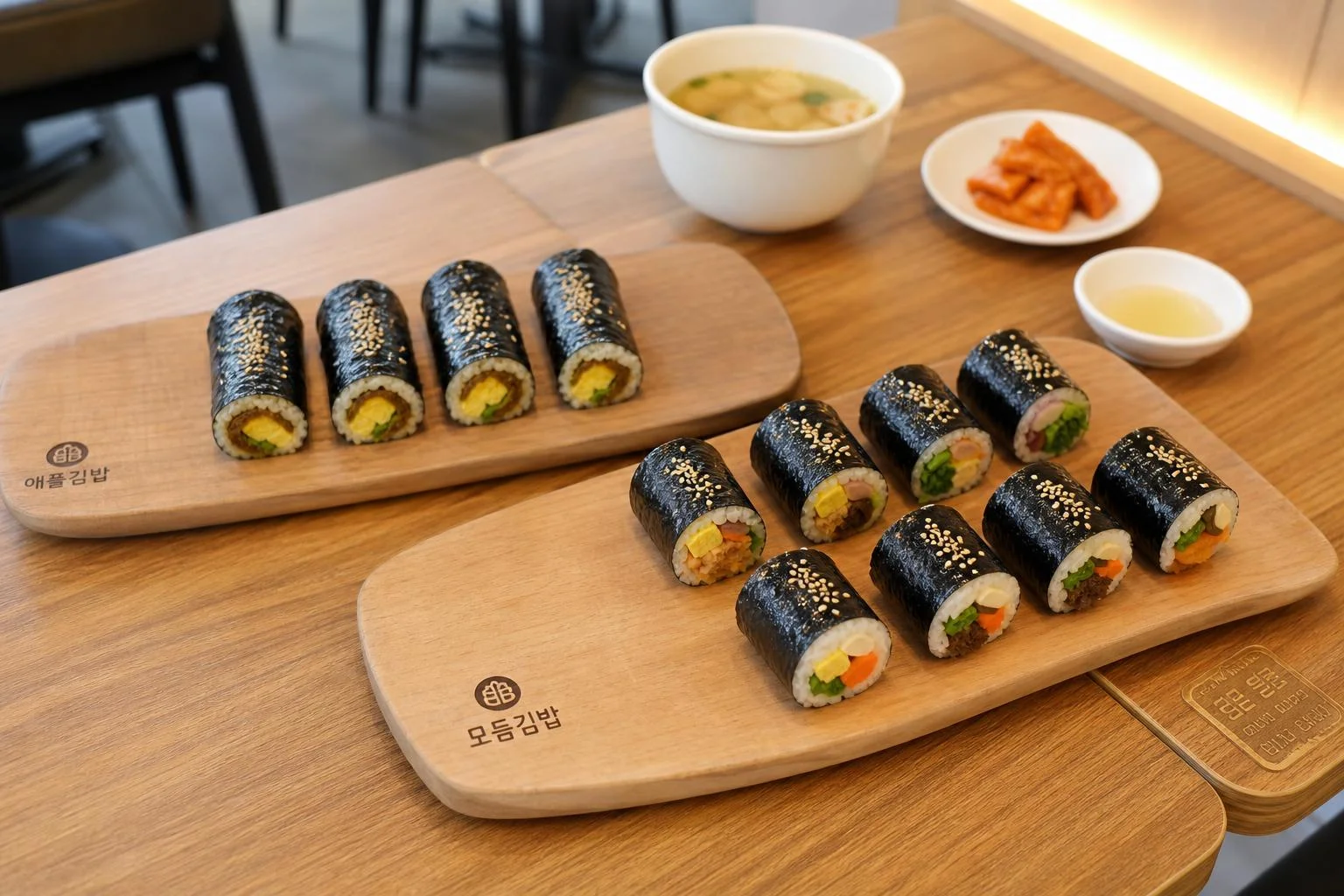 애플꼬마김밥의 대표 메뉴는 무엇일까요?