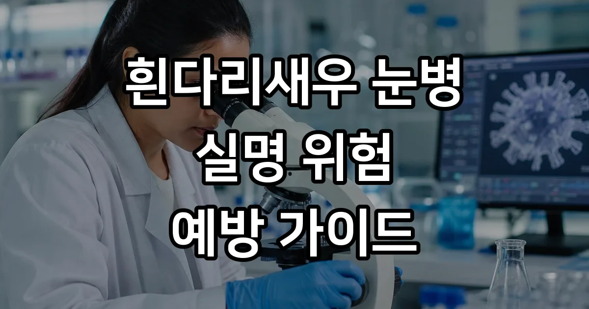 흰다리새우 눈병 원인 증상 예방 대처법