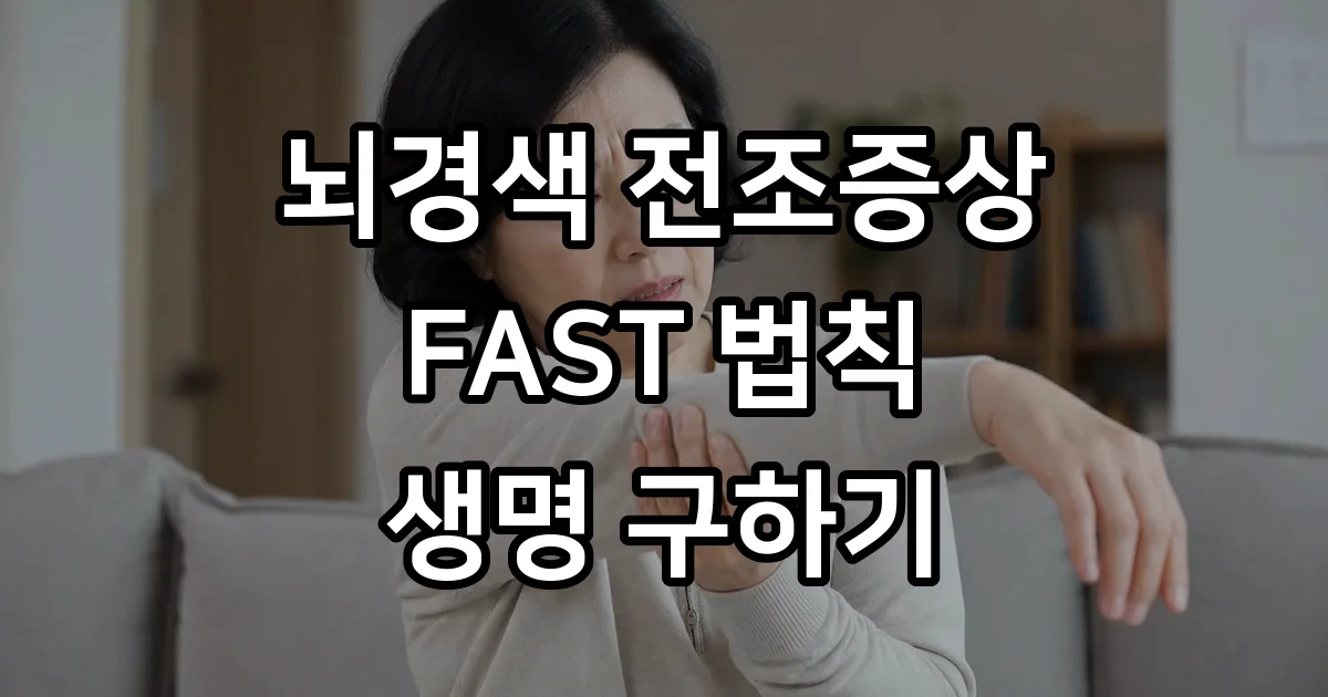 뇌경색 전조증상 FAST 법칙 기억하고 골든타임 지켜요