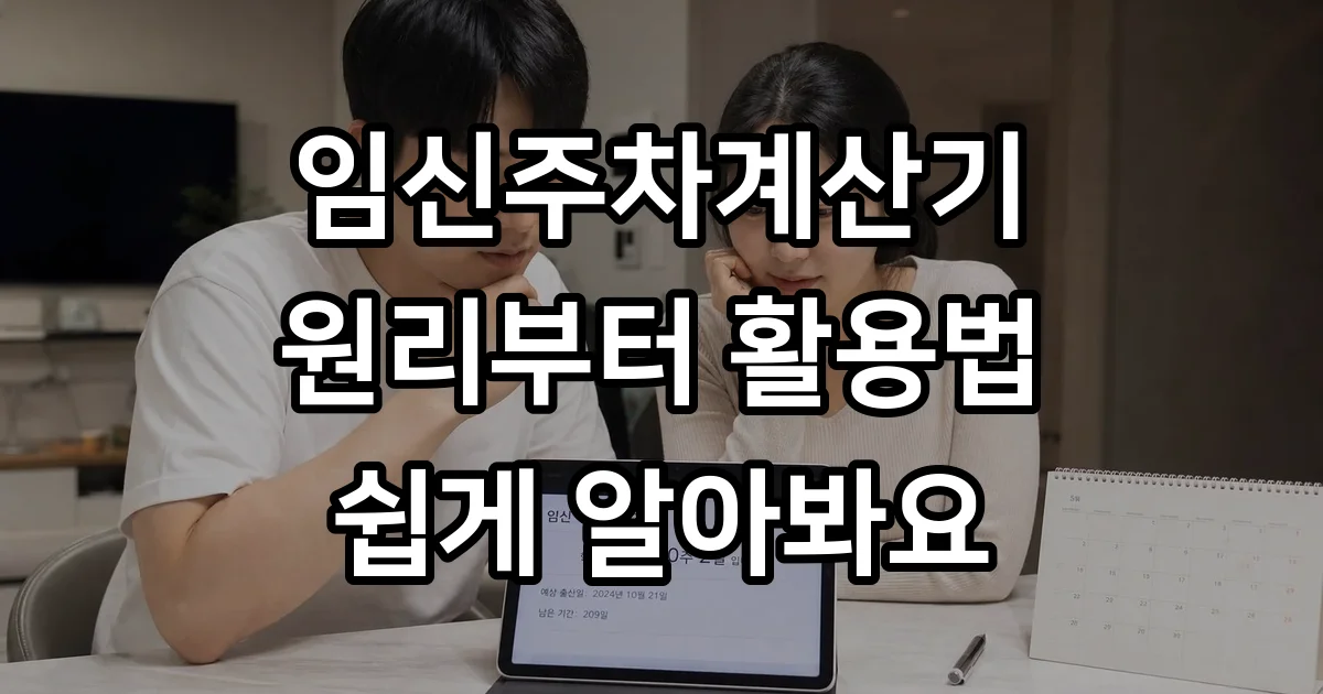 임신주차계산기 원리 사용법 초음파 보정법