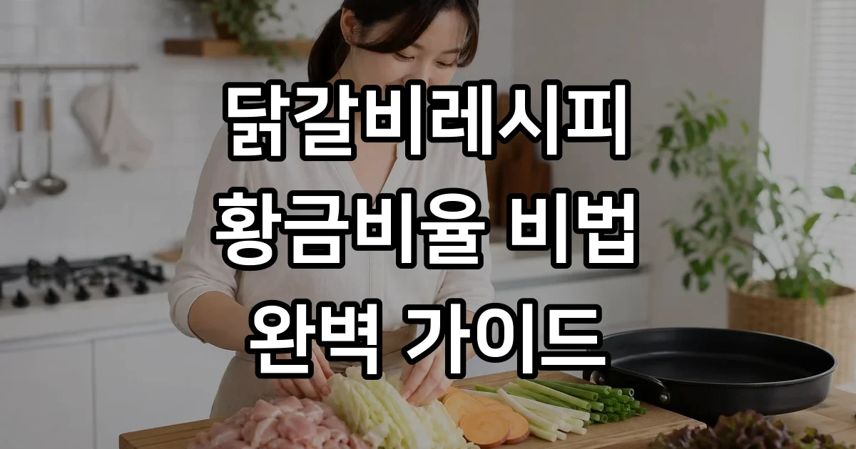 닭갈비레시피 실패 없는 황금비율 만드는법