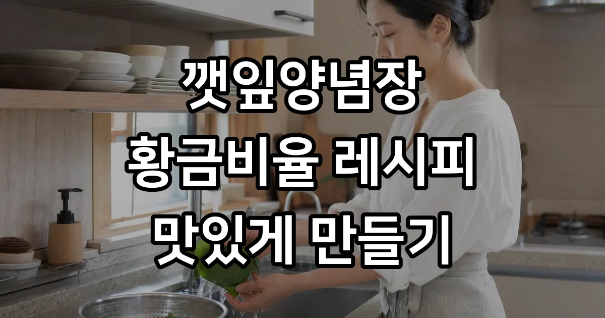 깻잎양념장 만드는법 황금비율 맛있는 레시피 깻잎양념장 만드는법 황금비율 맛있는 레시피